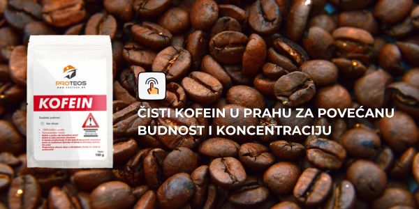 Čisti kofein u prahu za povećanu budnost i koncentraciju